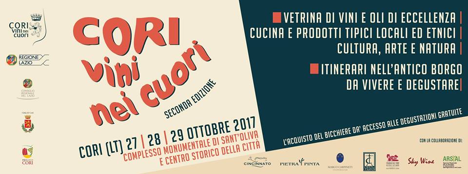 Cori (Lt), 27 ottobre – Vini nei Cuori