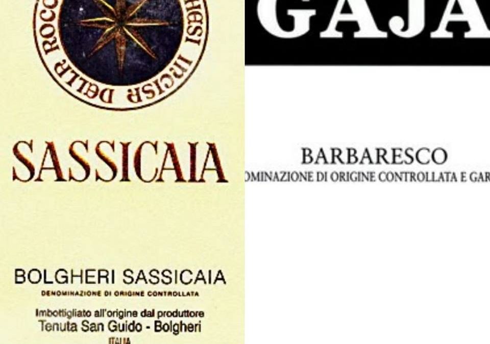Roma, 29 novembre – Sassicaia 2012 VS Gaja 2013