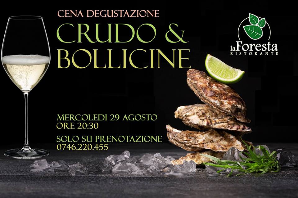 Rieti, 29 agosto – Crudo e Bollicine