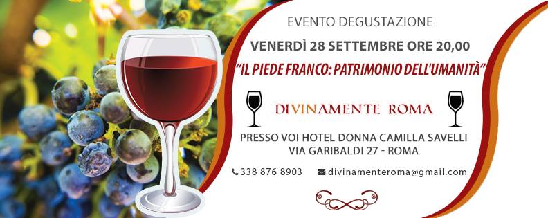 Roma, 28 settembre – Il piede Franco: patrimonio dell’umanità