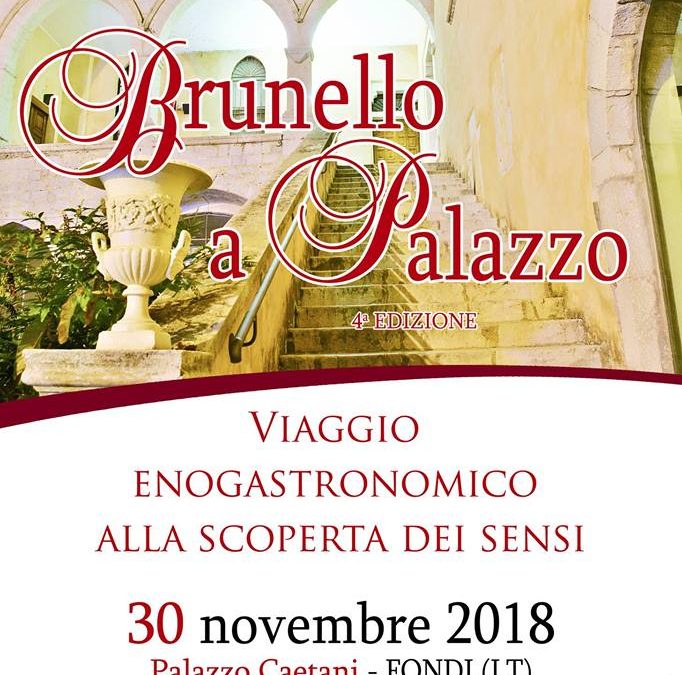 Fondi (Lt), 30 novembre – Brunello a Palazzo