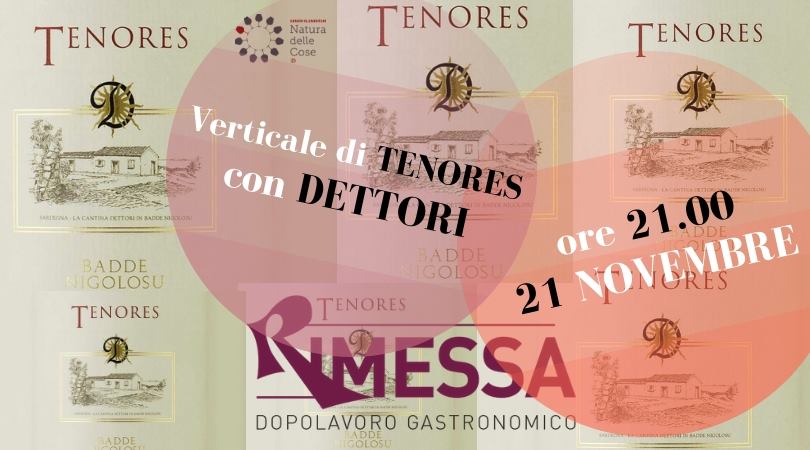 Roma, 21 novembre – Verticale di Tenores con Alessandro Dettori