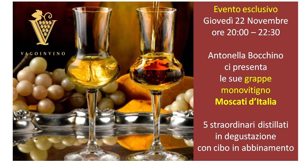 Roma, 22 novembre – Degustazione grappe da uve Moscato