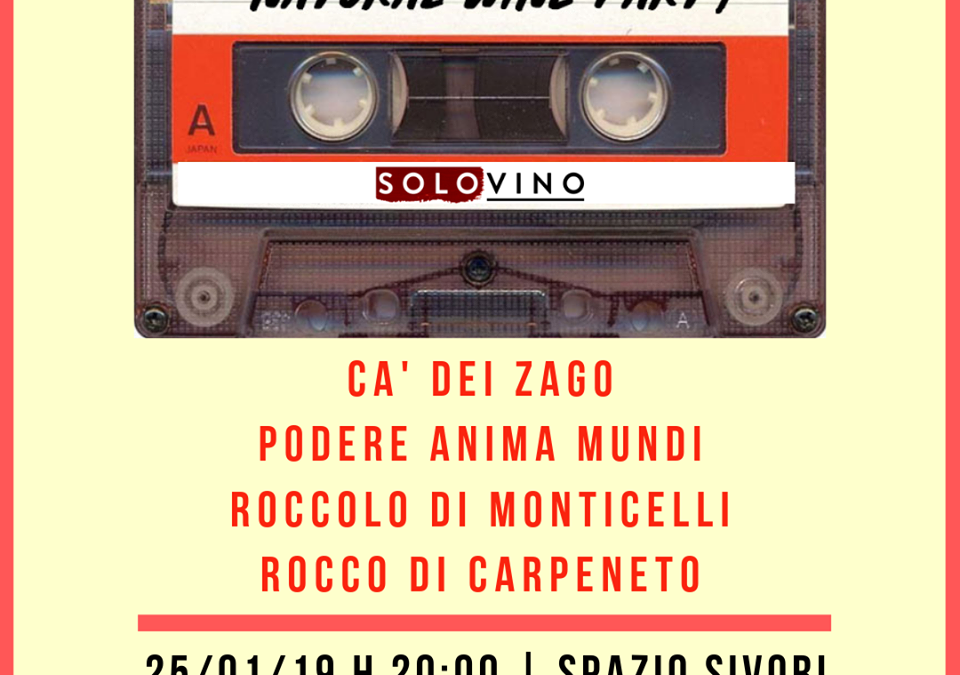 Roma, 25 gennaio –  Natural Wine Party