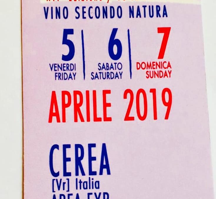 Cerea (Vr), dal 5 al 7 aprile – ViniVeri 2019
