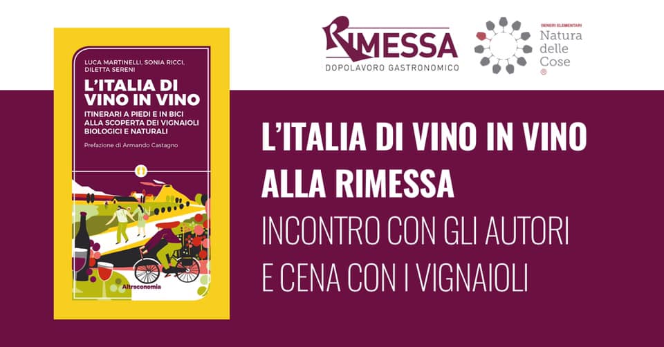 Roma, 11 giugno – A cena con gli autori: L’Italia di vino in vino