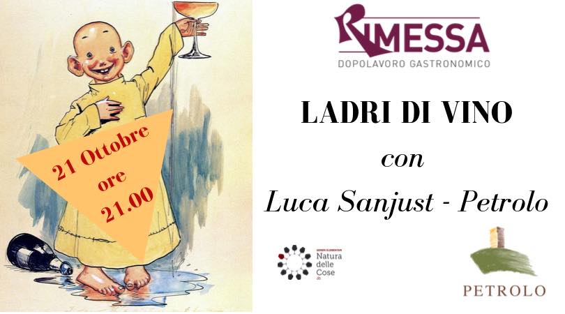 Roma, 21 ottobre – Ladri di vino con Luca Sanjust