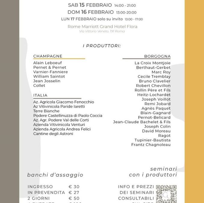 Roma, dal 15 al 17 febbraio – deGustate