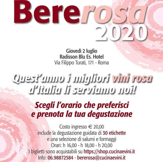 Roma, 2 luglio – Bererosa2020