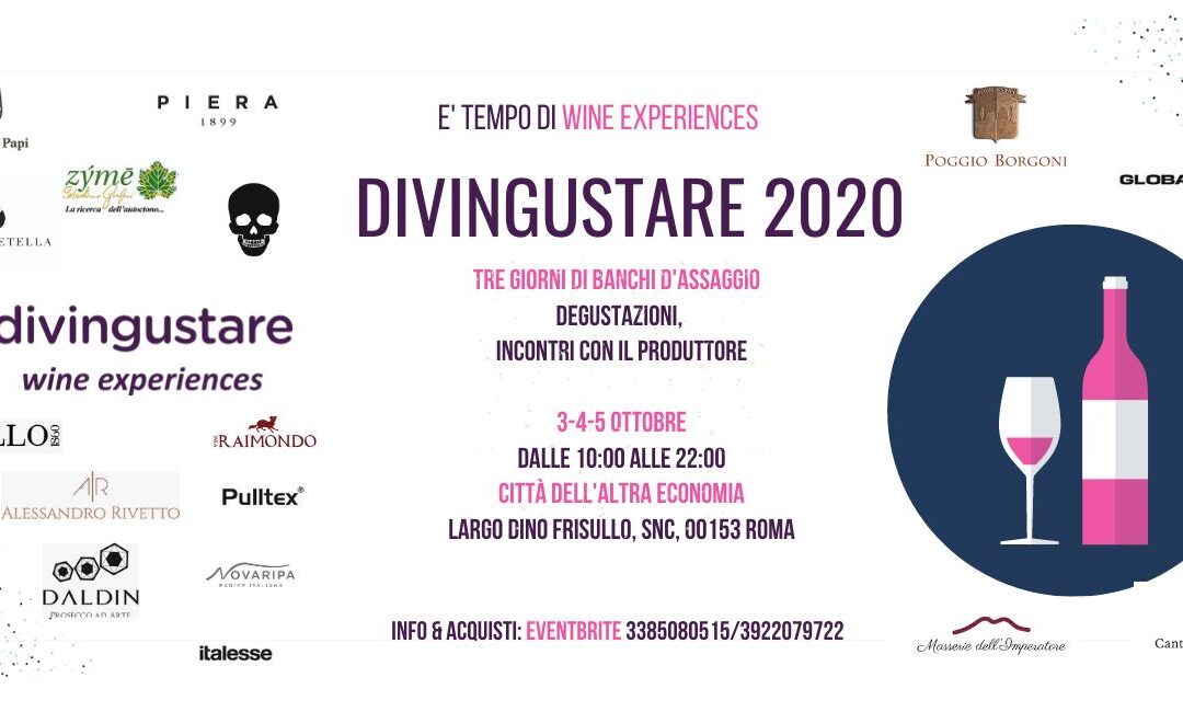 Roma, dal 3 al 5 ottobre – Divingustare 2020