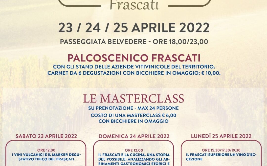 Palcoscenico Frascati – 23, 24 e 25 aprile